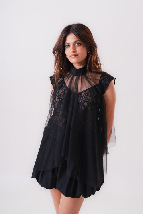 NOIR SLIP TOP