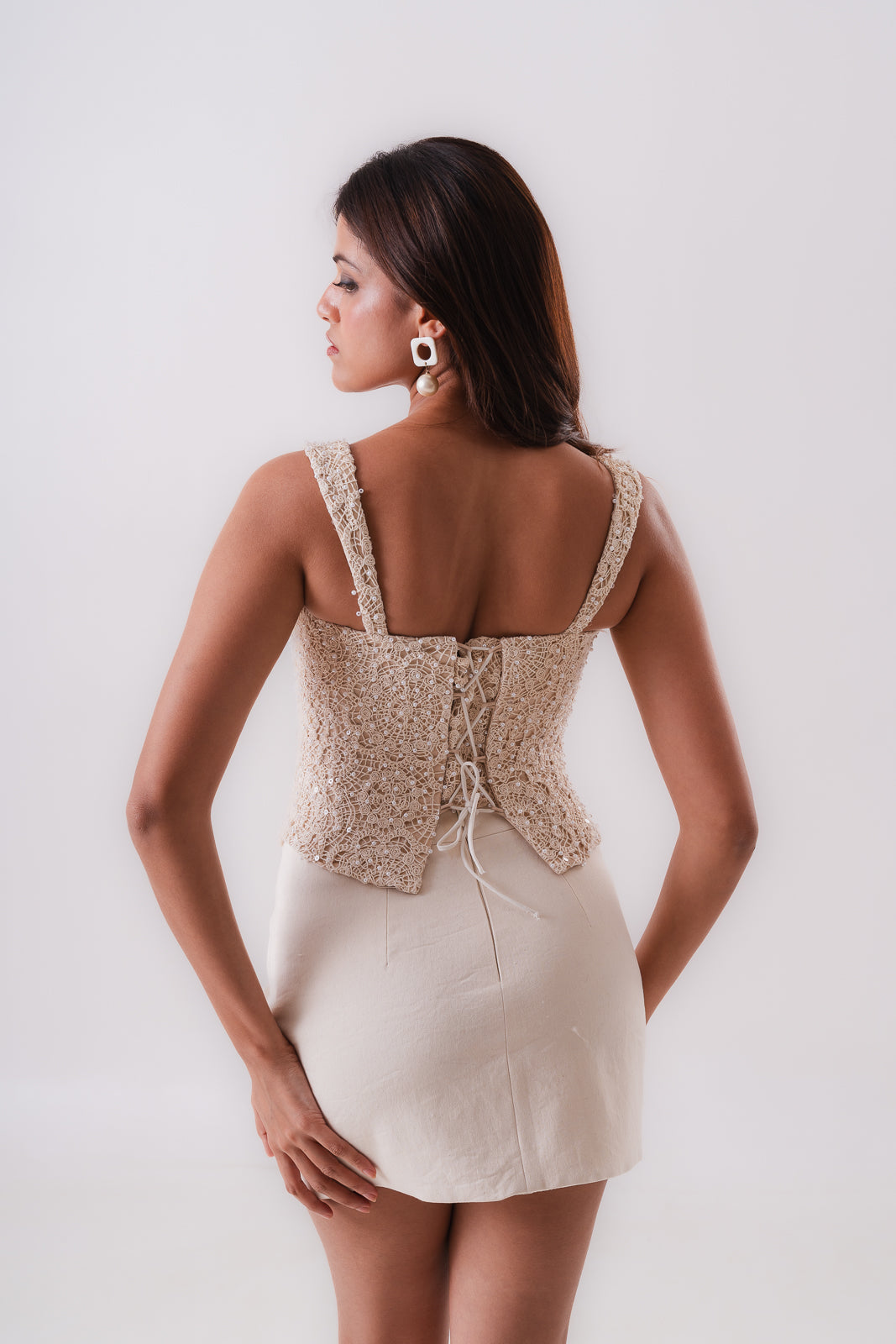 IVORY PEARL CORSET