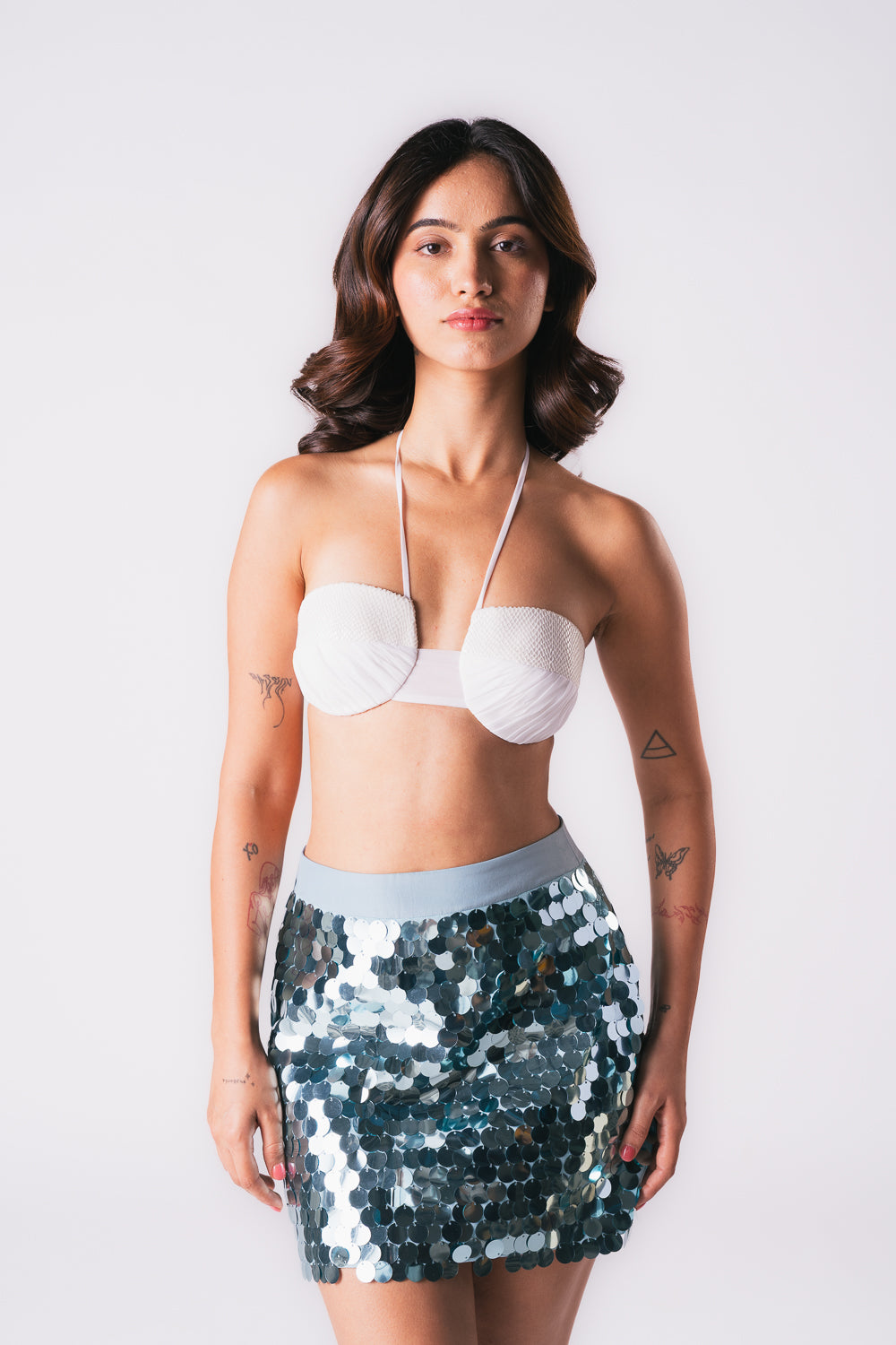 AQUA COIN SKIRT