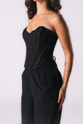 SCALLOP RHINESTONE CORSET