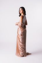 PEACH TISSUE SAREE