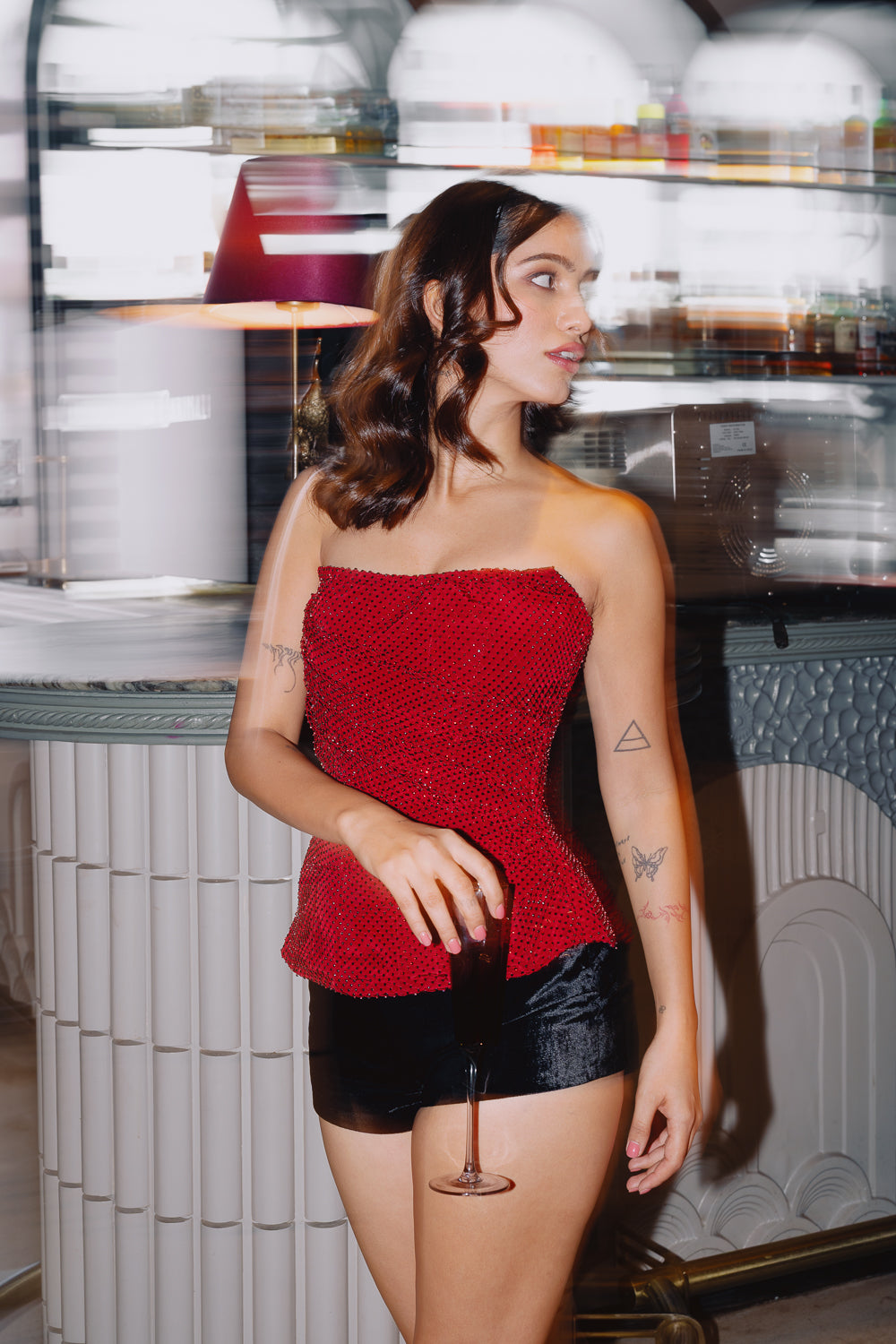 BLACK VELVET SHORTS