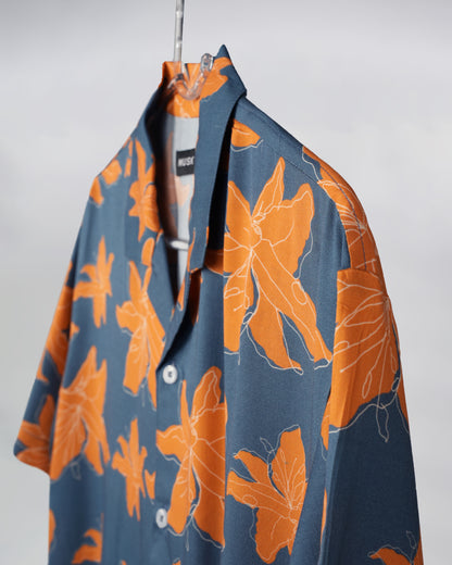 FLORAL INFUSED BOWLING SHIRT